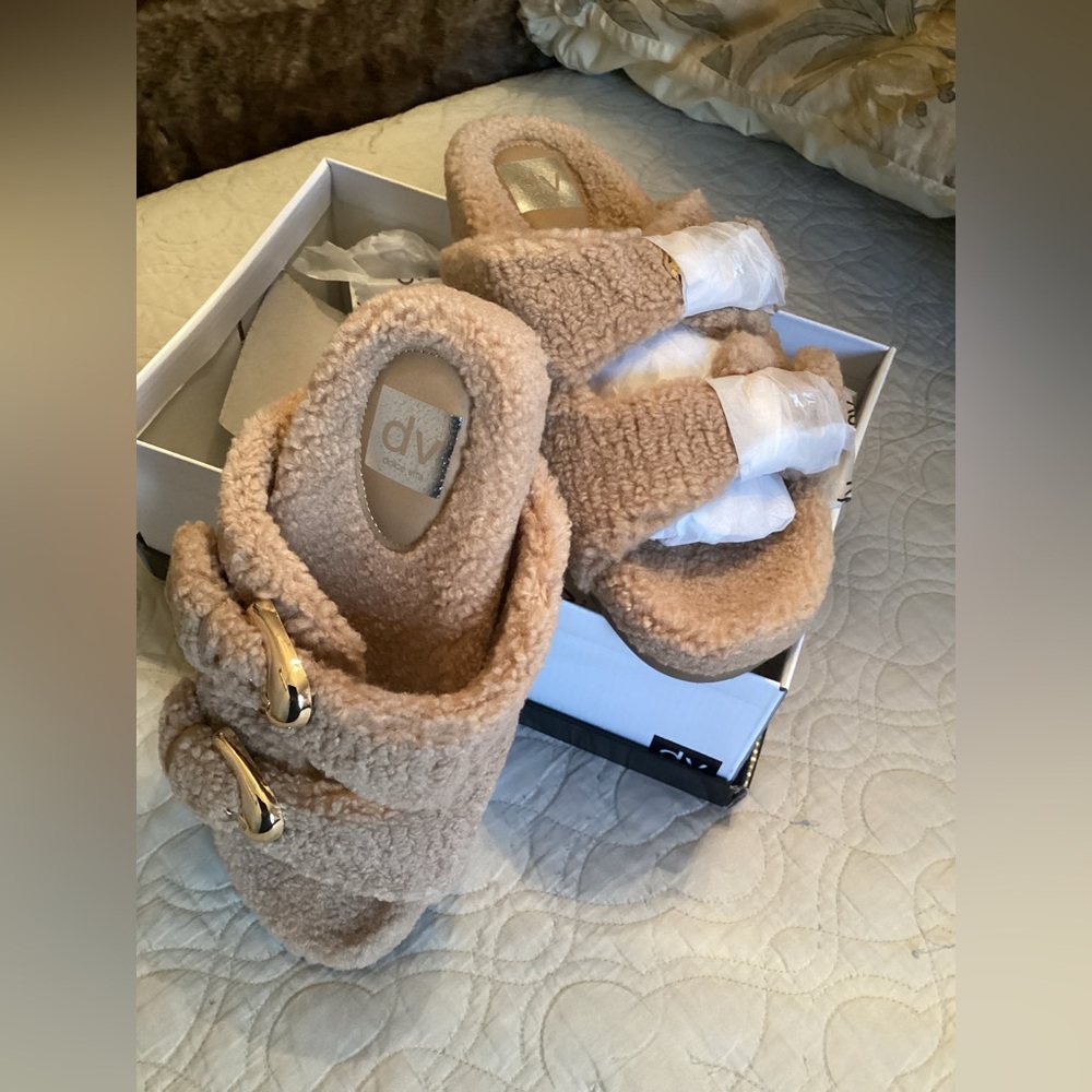Dolce Vita | Aldoni Plush Double-Strap Slide Slippers (10M)